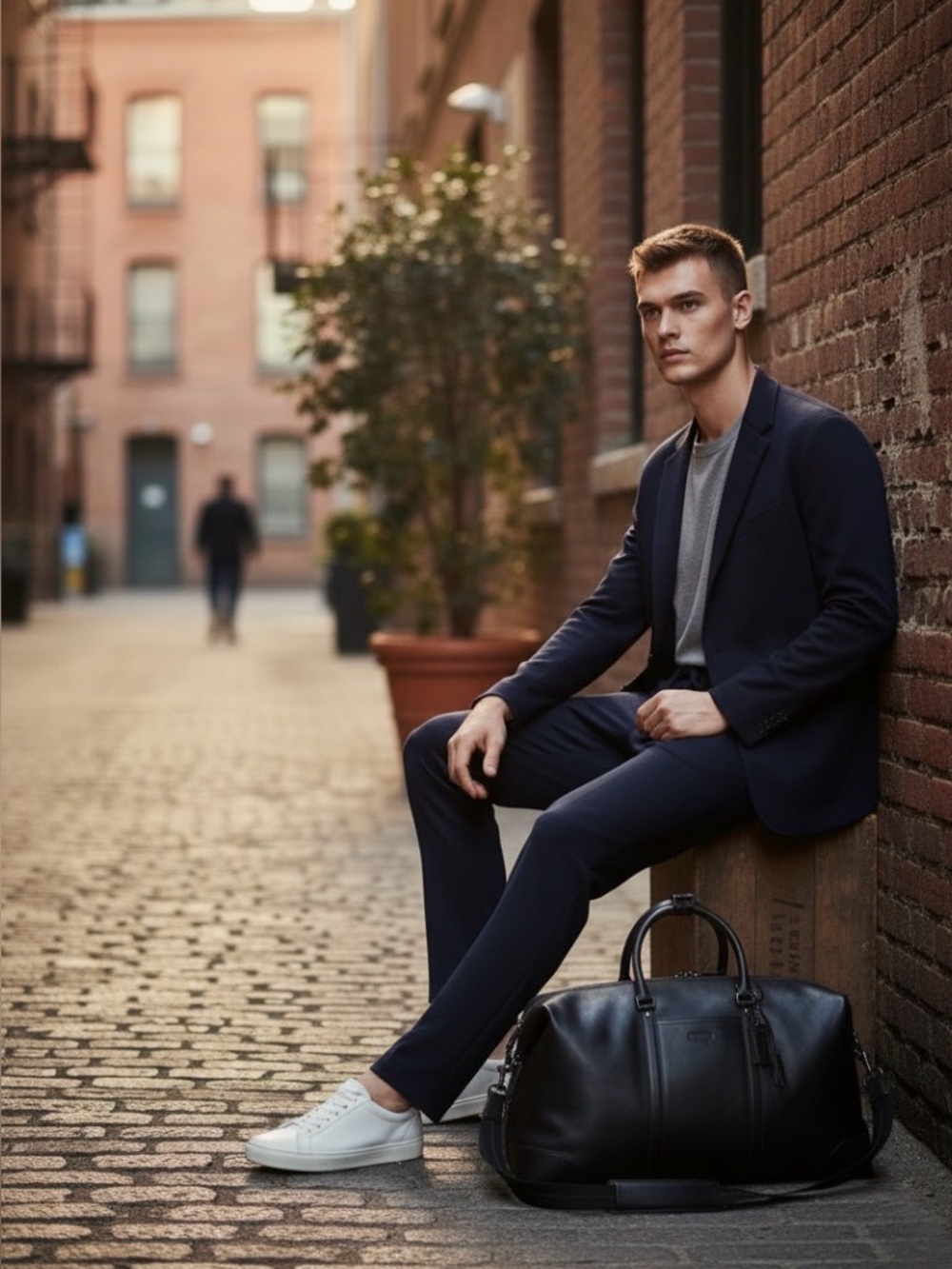 Coach Transatlantic Leather Weekend Large Duffle Bag.